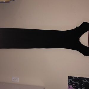 black maxi dress